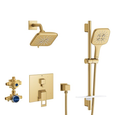 Grohe Eurocube Pressure Balance Shower Set, Gold 29433GN0